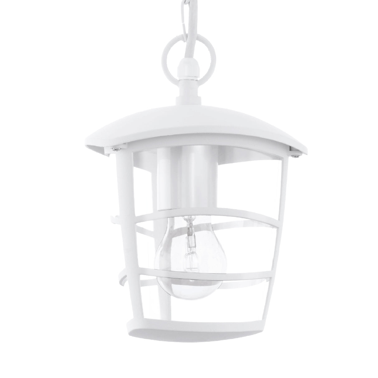 Lámpara Colgante Rústico Blanco 1 Luz 17x17x68cm Acero IP44 - Iluminacion | Bylmo