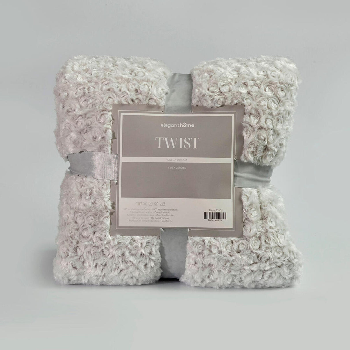 Cobija Doble Faz Ovejero Twist Gris y Azul 180x200cm Fondo Entero - Cobijas y Mantas | Bylmo