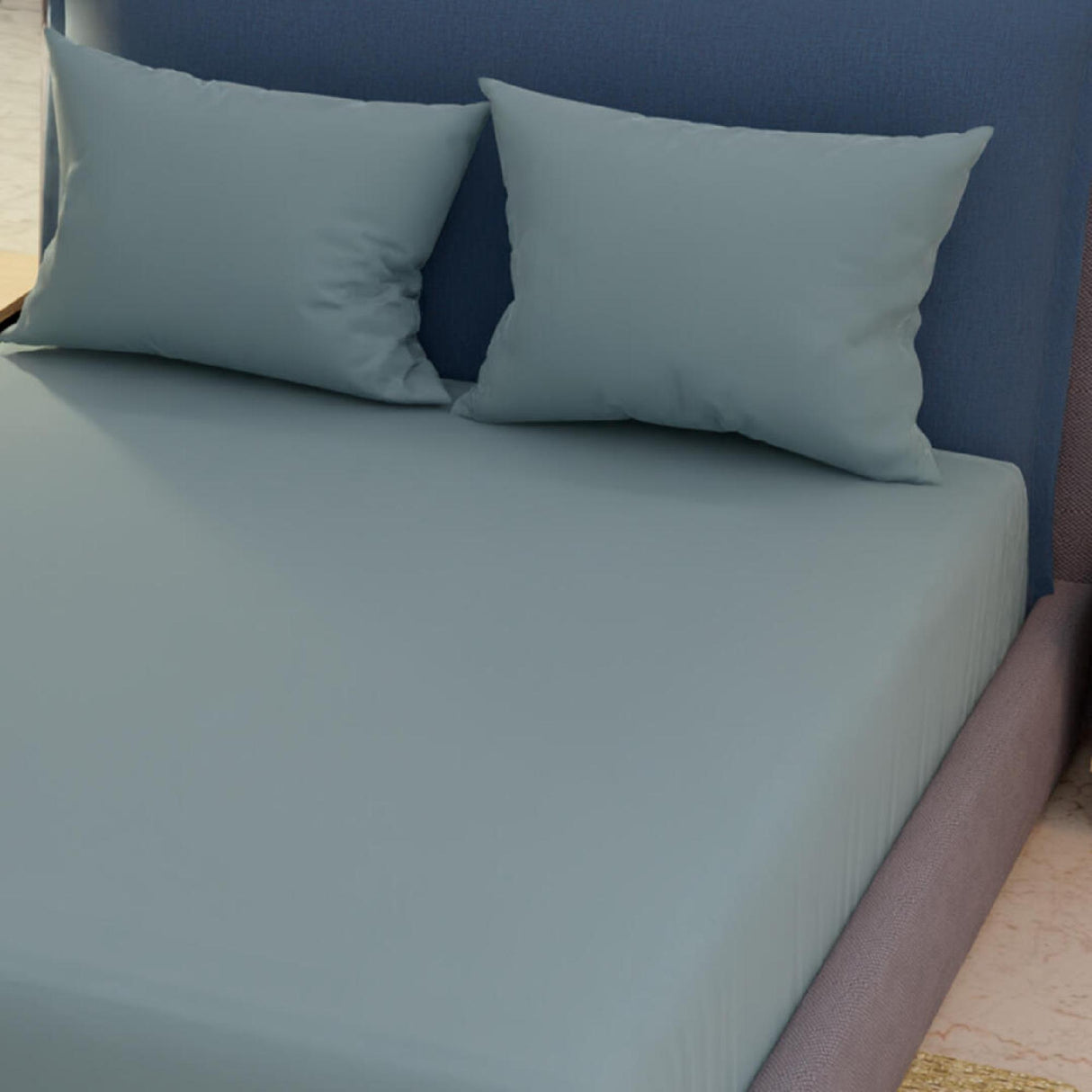 Sábana Ajustable My House Gris Oscuro Fondo Entero Para Cama Doble 140 X 190 Cm - Sabanas | Bylmo