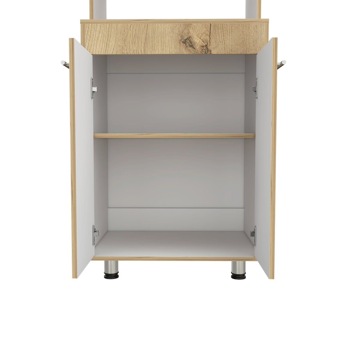 Alacena Orion Duna y Blanco 50.3x200cm con Un Cajón - Alacenas y Muebles Microondas | Bylmo