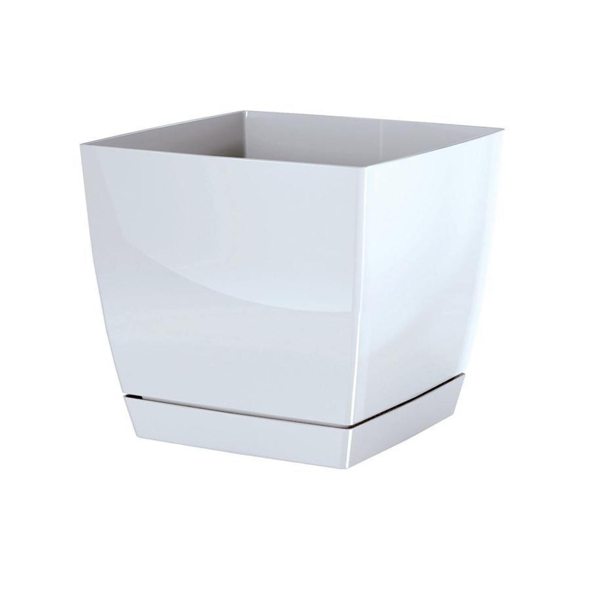 Matera Coubi Square Blanco 24x22cm Cuadrada De Escritorio - Materas y Macetas | Bylmo