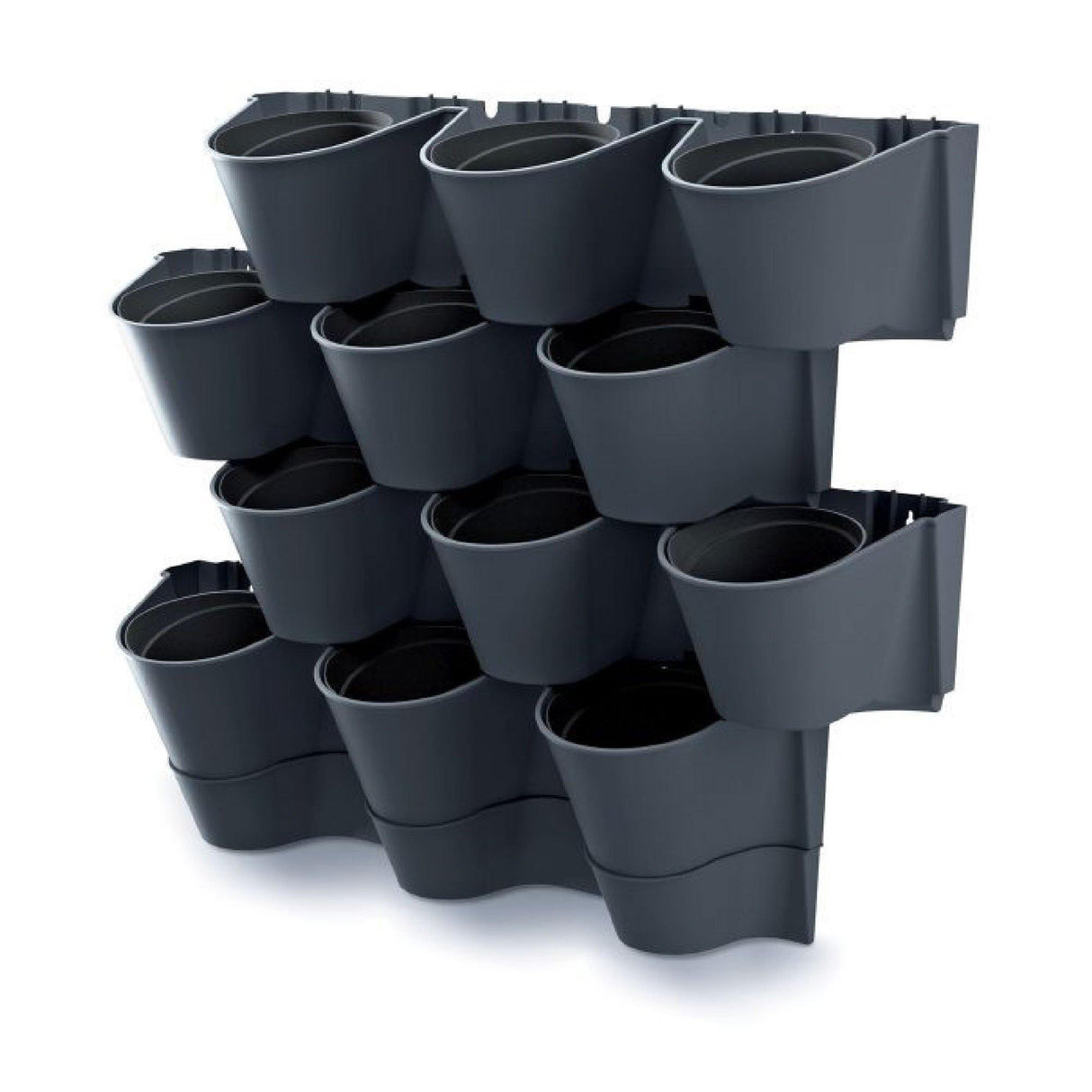 Matera Cascade Wall Antracita 67x57cm Asimétrica Jardin Vertical - Materas y Macetas | Bylmo