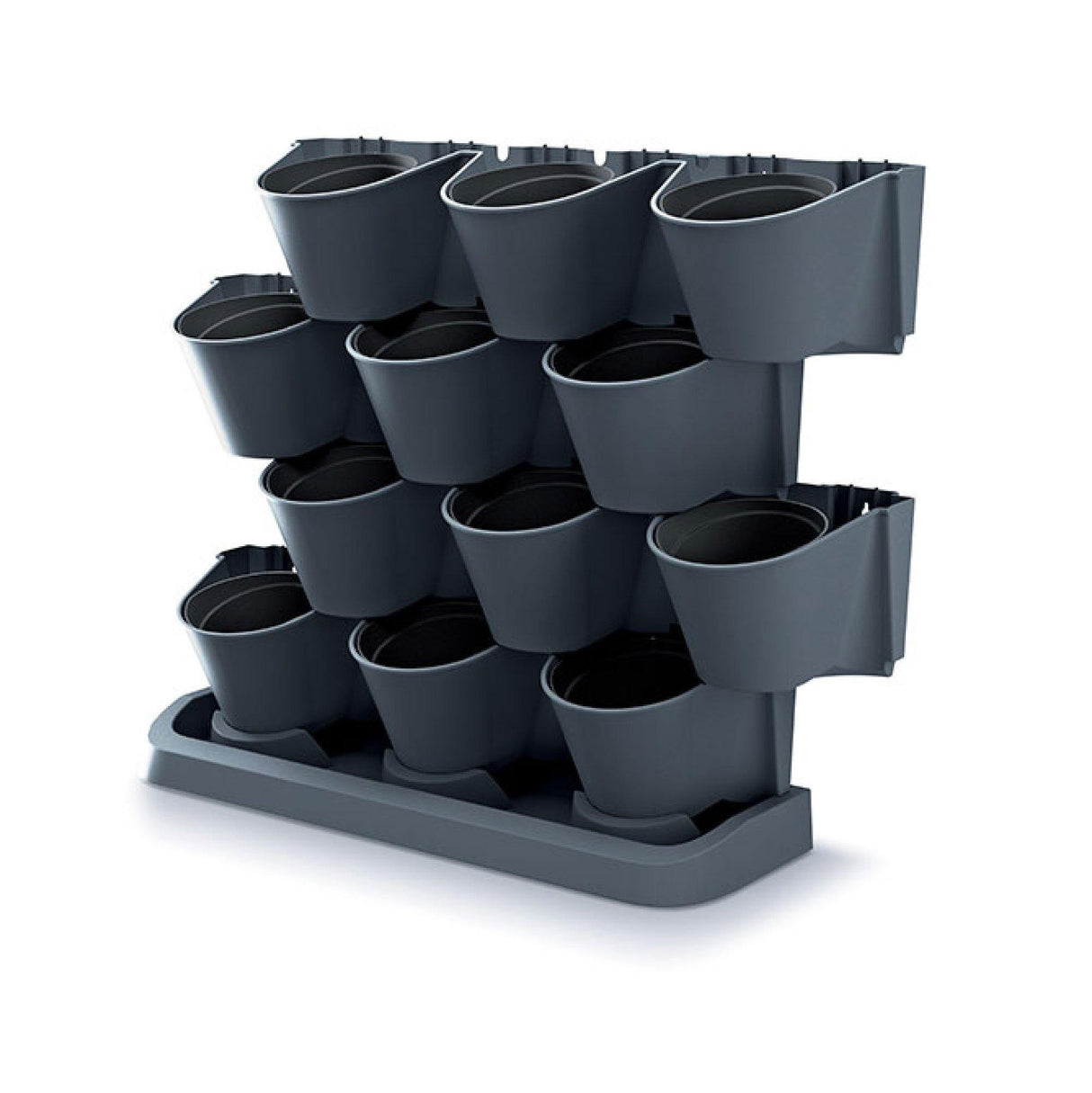 Matera Cascade Garden Antracita 68.5x54.6cm Asimétrica Jardin Vertical - Materas y Macetas | Bylmo