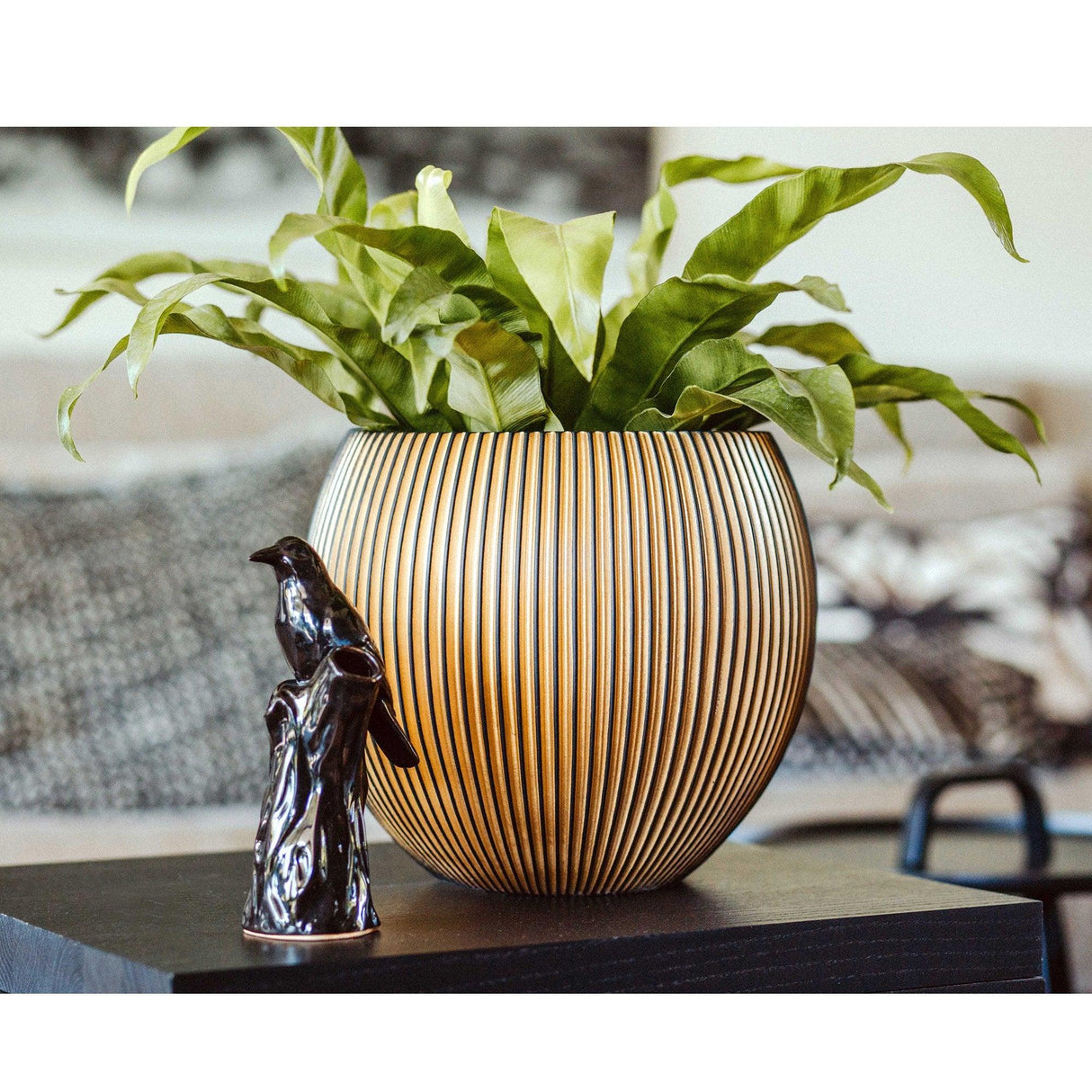 Matera Ball Groove Oro 18x15cm Cónica De Escritorio - Materas y Macetas | Bylmo