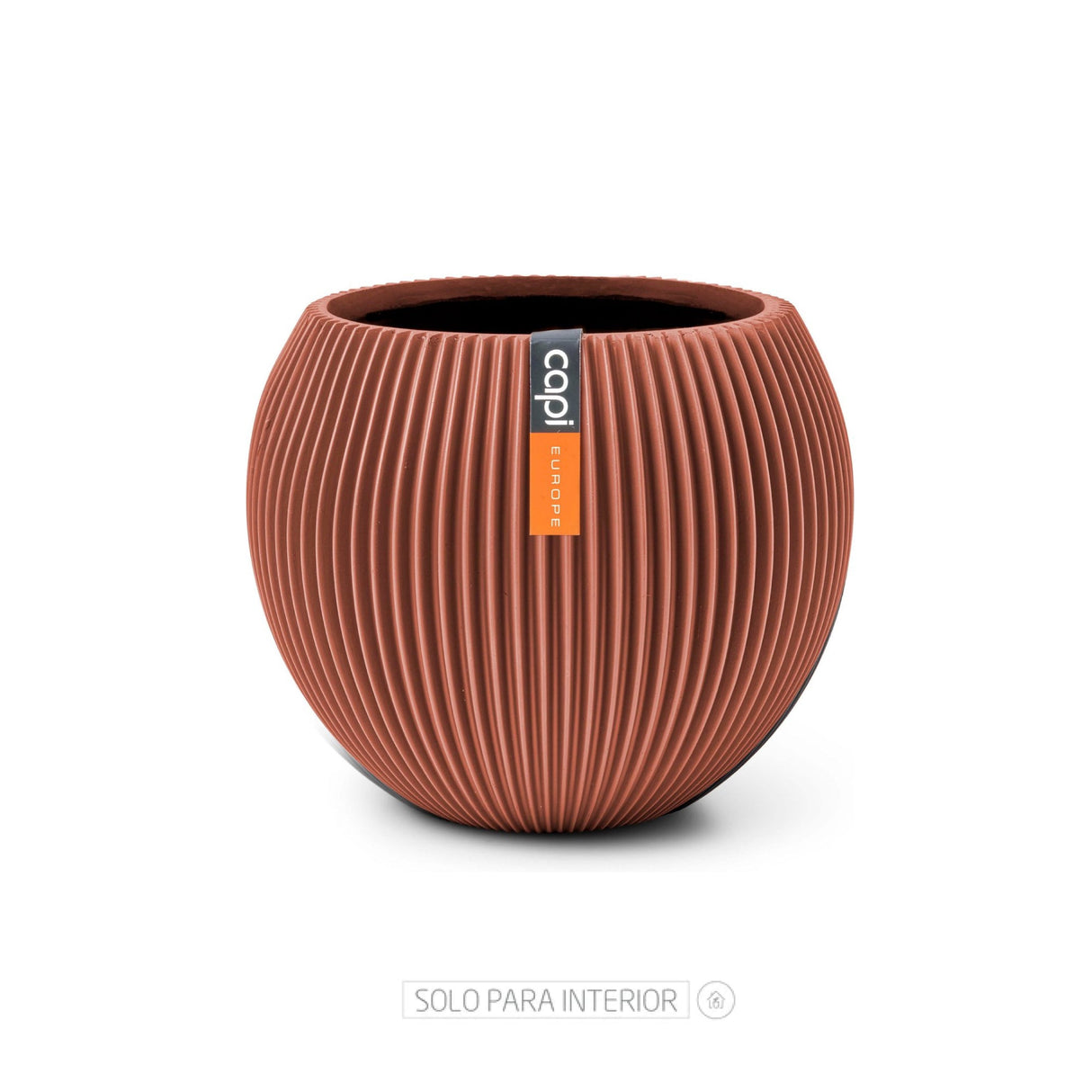 Matera Ball Groove Rojo 18x15cm Cónica De Escritorio - Materas y Macetas | Bylmo