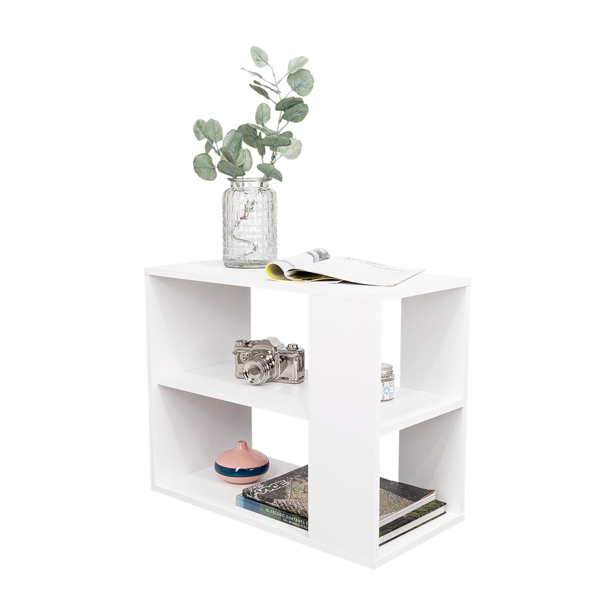 Mesa Auxiliar Garden Blanco 60x50cm Rectangular con Patas - Mesas Auxiliares | Bylmo