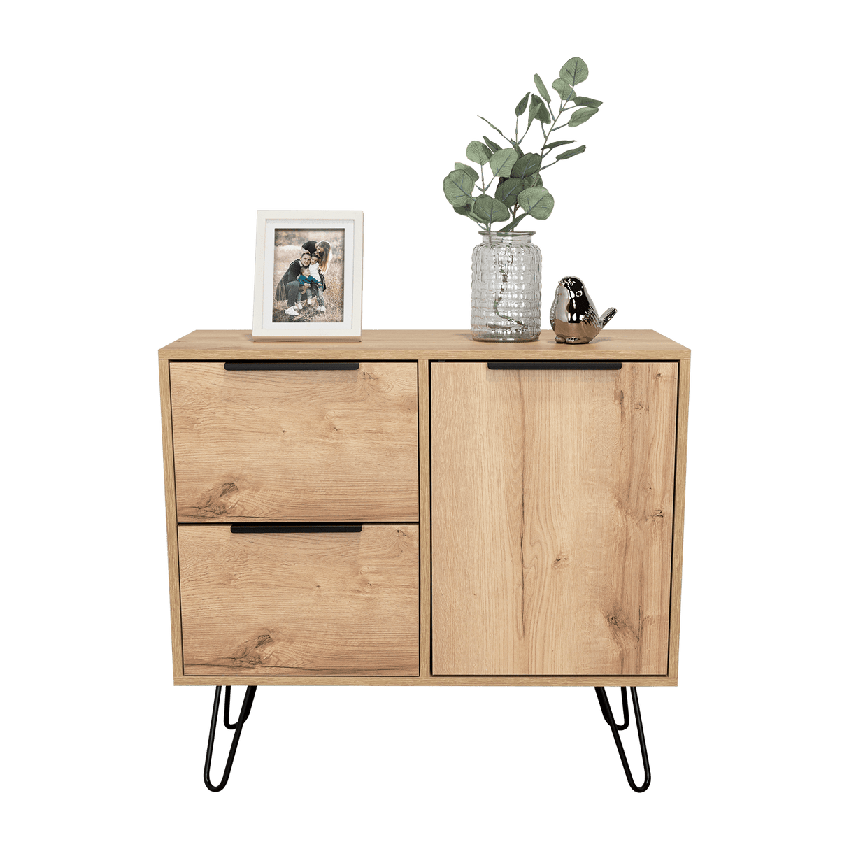 Cajonera Concept Duna Wengue 80.6x73.6cm con Tres Cajones y Patas - Cajoneras y Comodas | Bylmo