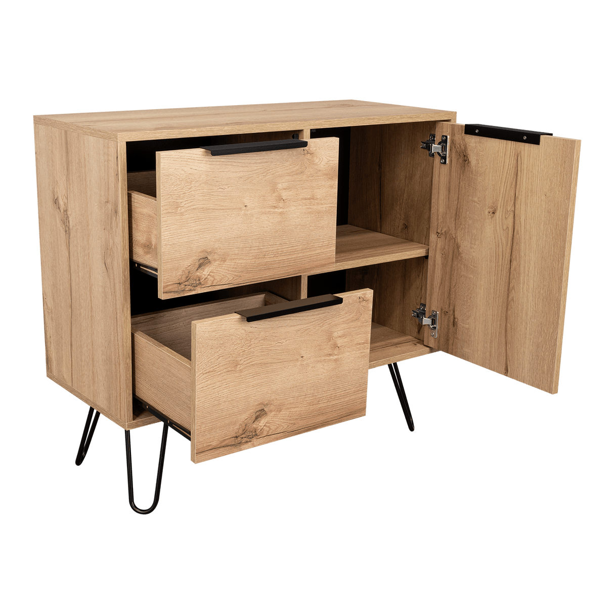 Cajonera Concept Duna Wengue 80.6x73.6cm con Tres Cajones y Patas - Cajoneras y Comodas | Bylmo