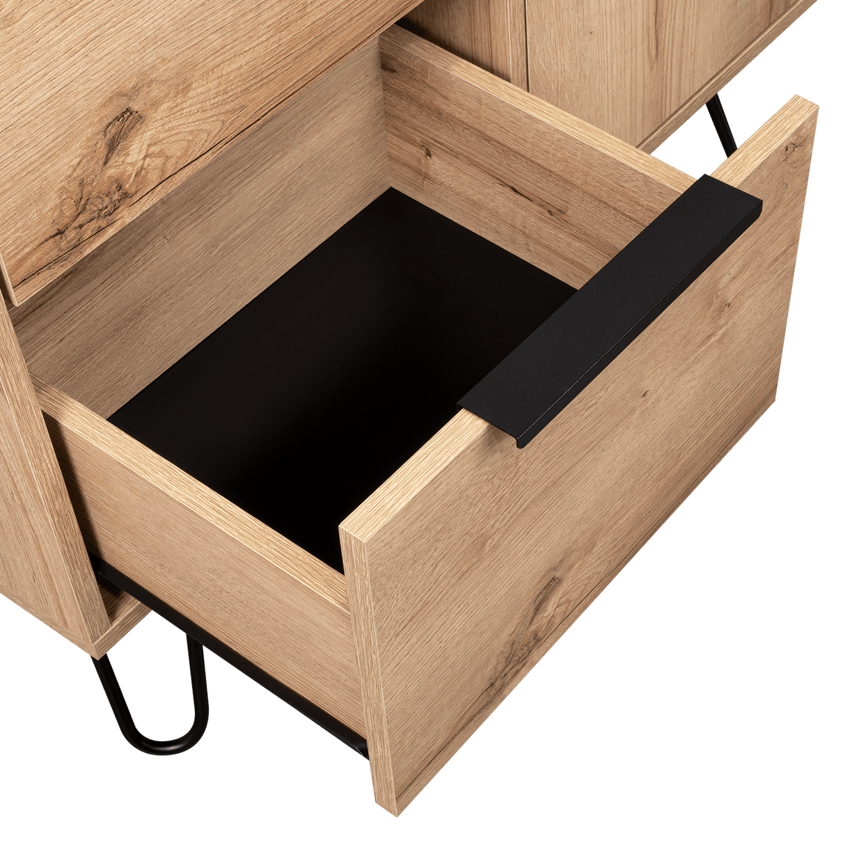 Cajonera Concept Duna Wengue 80.6x73.6cm con Tres Cajones y Patas - Cajoneras y Comodas | Bylmo