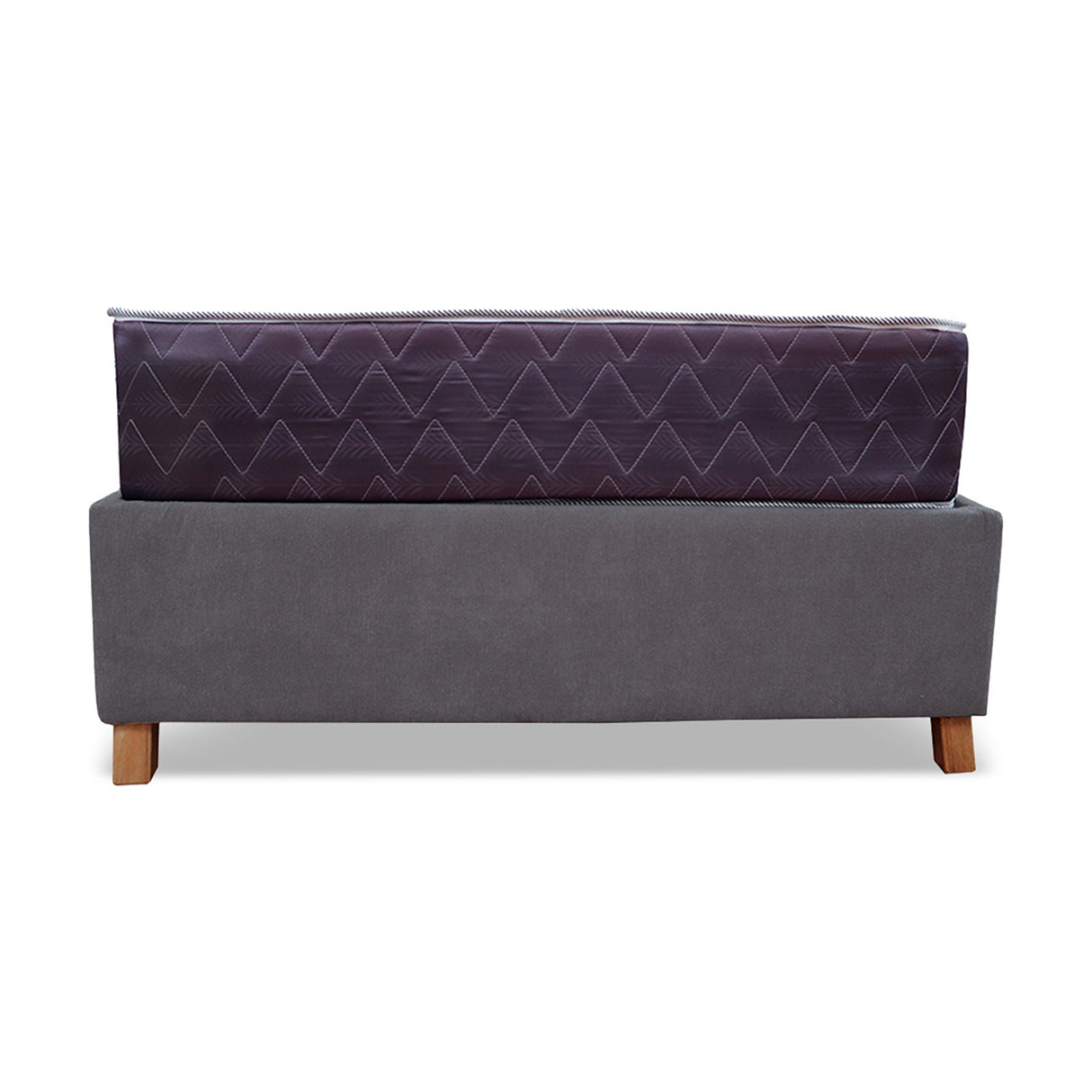 Combo Base Cama y Colchón Coleccion 1 Gris Oscuro y Cenizo Blanco Sencillo 100 X 190 Cm - Camas | Bylmo