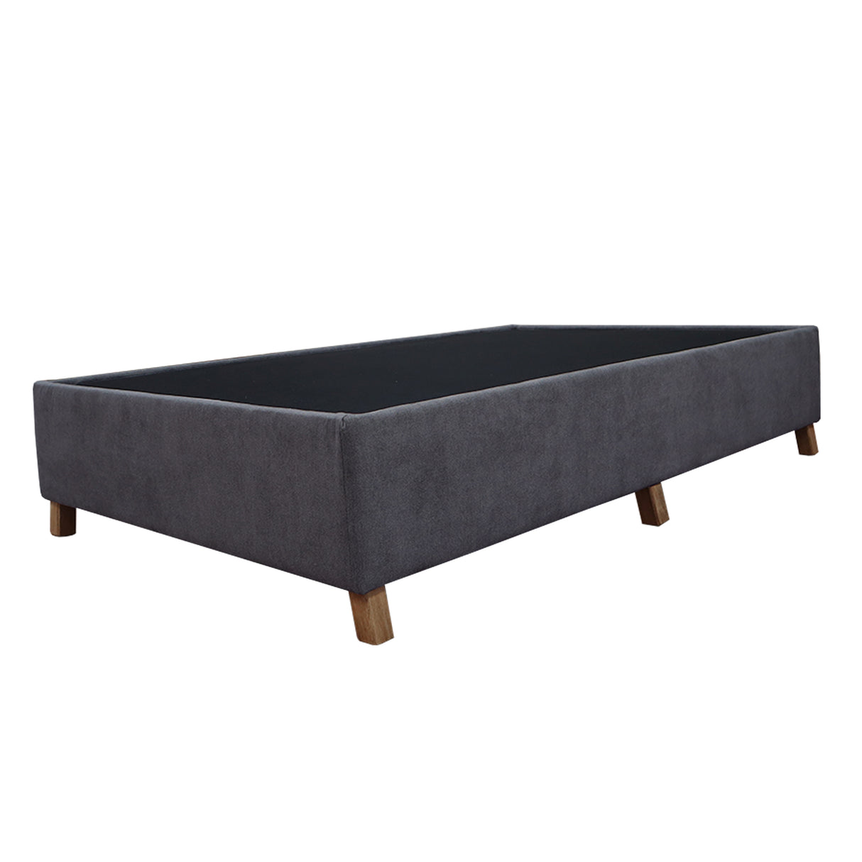 Base Cama Coleccion 1 Gris Oscuro Sencillo 100 X 190 Cm Con Patas - Camas | Bylmo