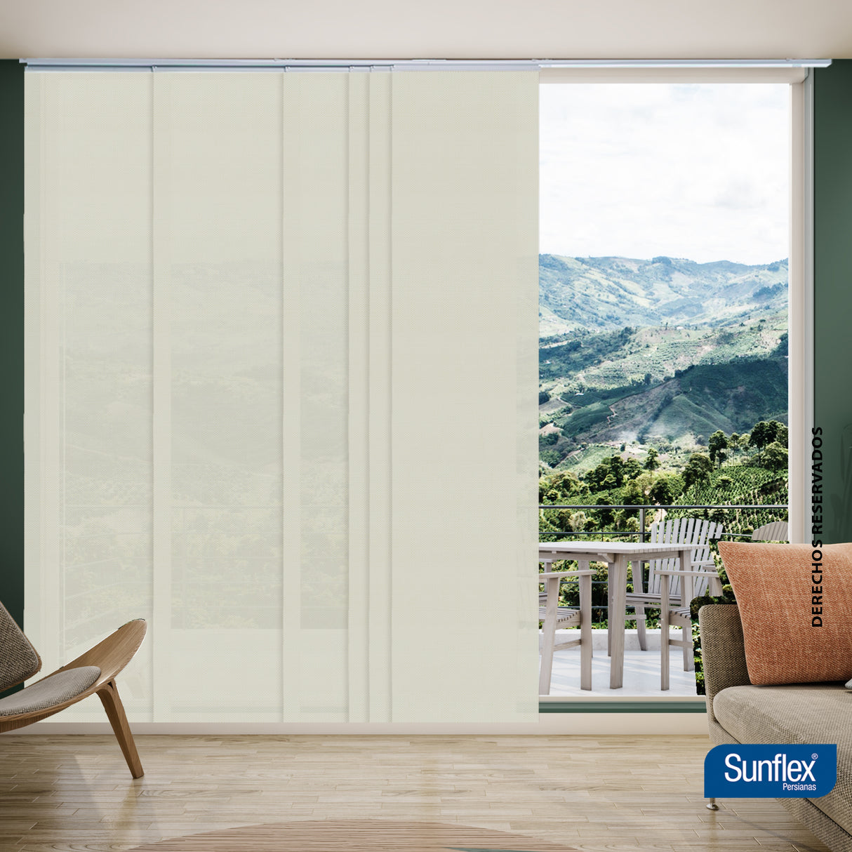 Panel Japones Arena 240x220cm de Riel - PANEL JAPONES | Bylmo