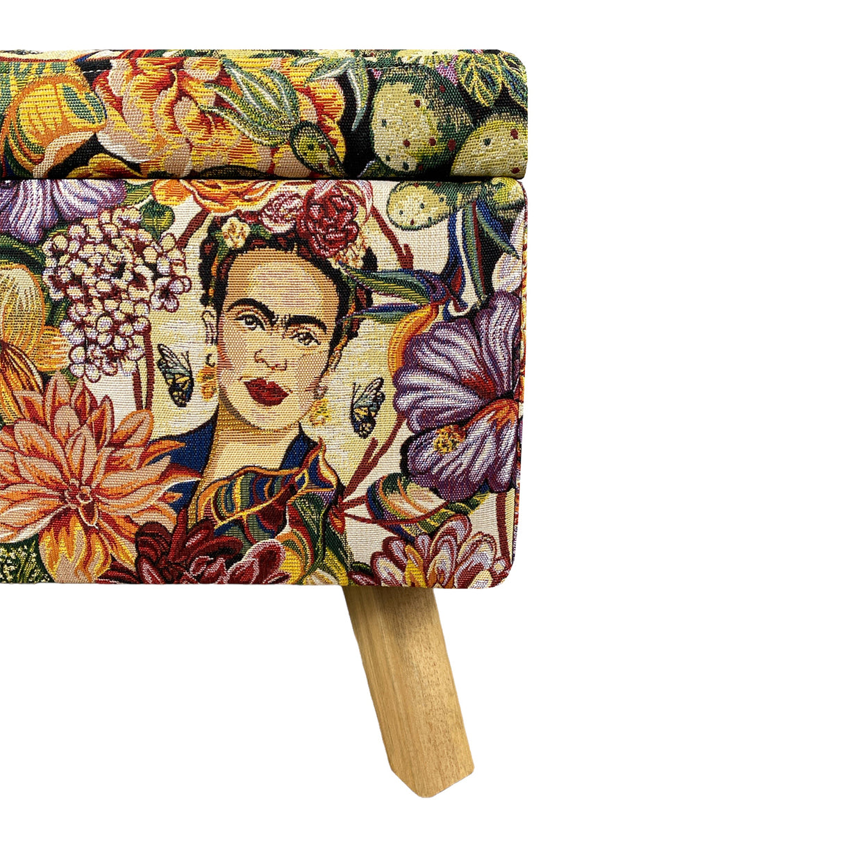 Puff Frida Multicolor 82x40cm Rectangular Con Baúl - Sillas y Butacos | Bylmo