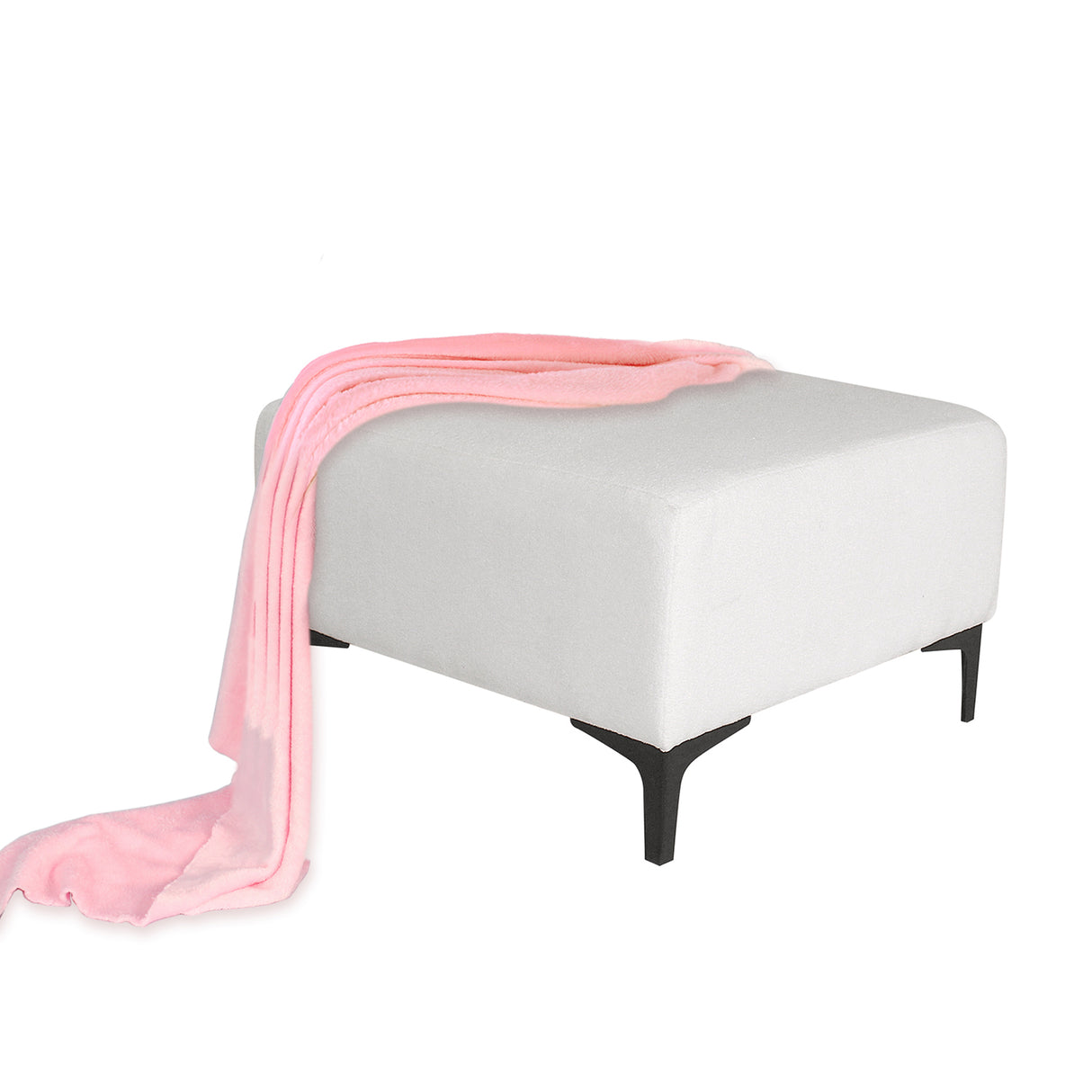 Puff Blanco 60x43cm Cuadradro - Sillas y Butacos | Bylmo