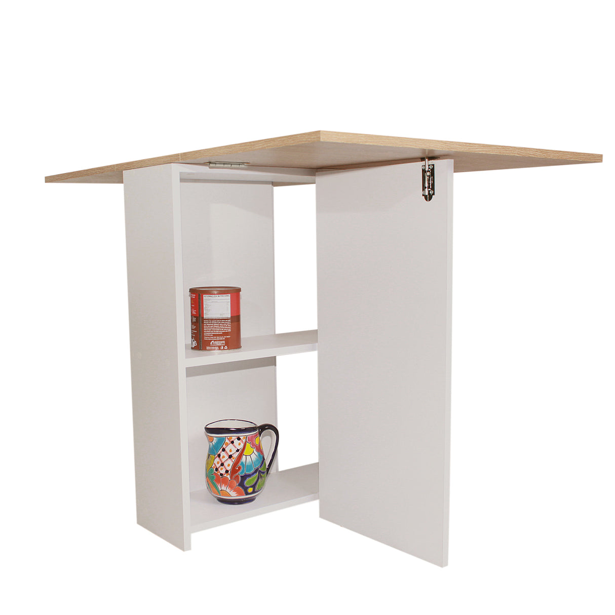 Combo Comedor Plegable y Cuatro Sillas Sillas Rectangular Blanco y Vienes 110x75cm para Cuatro Puestos - Comedores | Bylmo