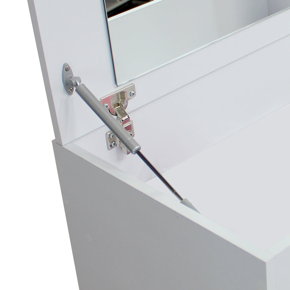 Escritorio Blanco 80x7cm Con Espejo y Baúl - Escritorios | Bylmo