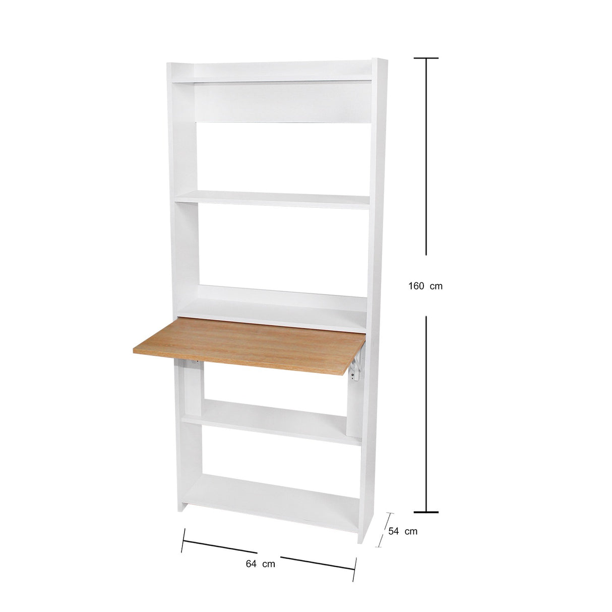 Escritorio Transformable Space Blanco y Vienes 64x160cm - Escritorios | Bylmo