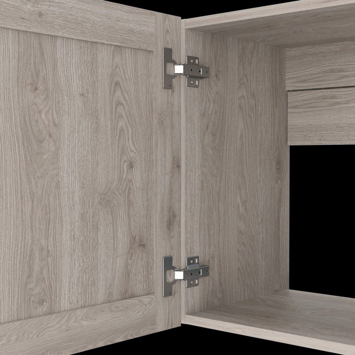 Cocina Zurich Ceniza 100x40cm Con Mesón Pozuelo Izquierdo y Sin Estufa - Cocinas | Bylmo