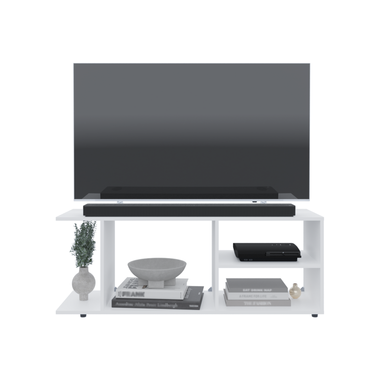 Rack de TV GoodWood Blanco 120.3x45.4cm Para TV hasta 50 Pulgadas - Muebles de TV | Bylmo