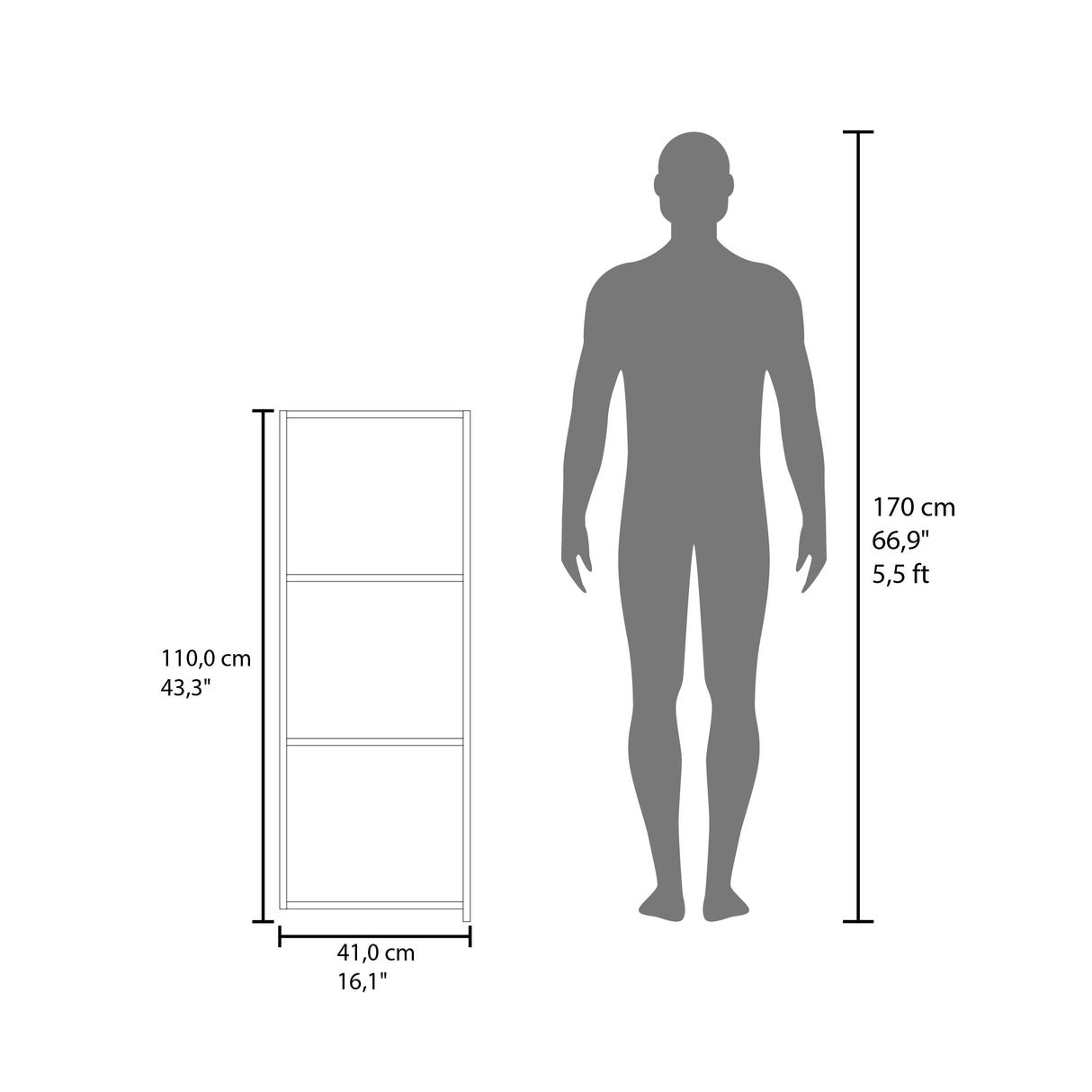 Mueble Auxiliar Rectangular Obregon Blanco 41x110cm Flotante - Repisas y Percheros | Bylmo