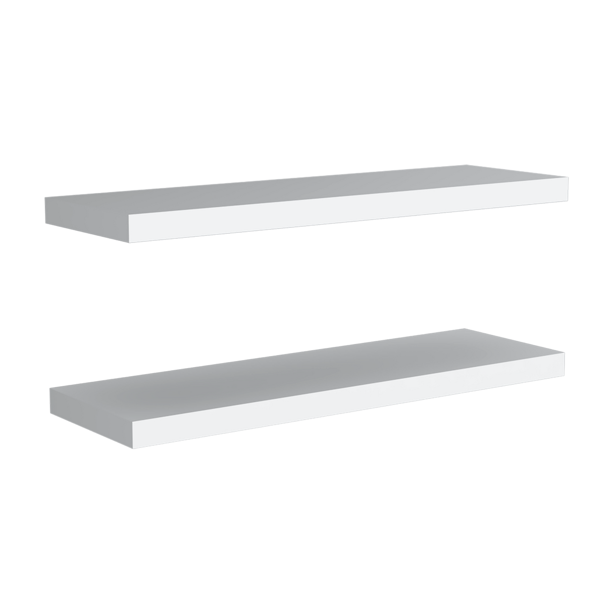 Set X 2 Repisas Rectangular Blanco 80x3.8cm Flotante - Repisas y Percheros | Bylmo