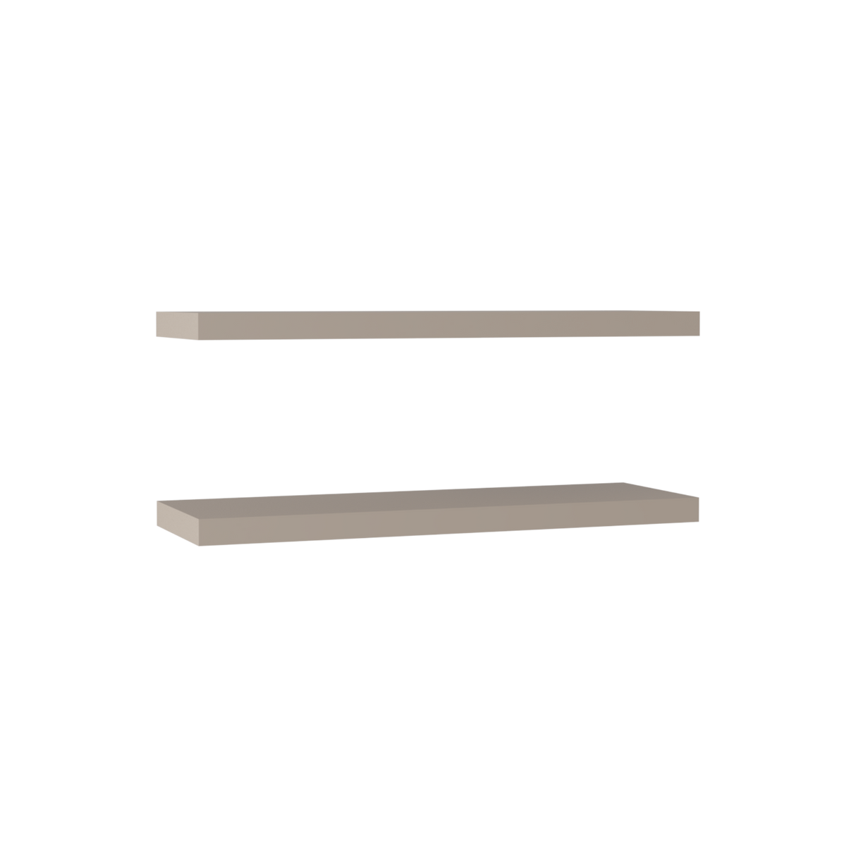 Set x 2 Repisas Rectangular Taupe 80x3.8cm Flotante - Repisas y Percheros | Bylmo