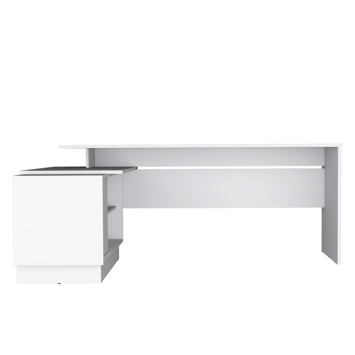 Escritorio en L Emery Blanco 179x71.15cm Con Entrepaño Interno - Escritorios | Bylmo