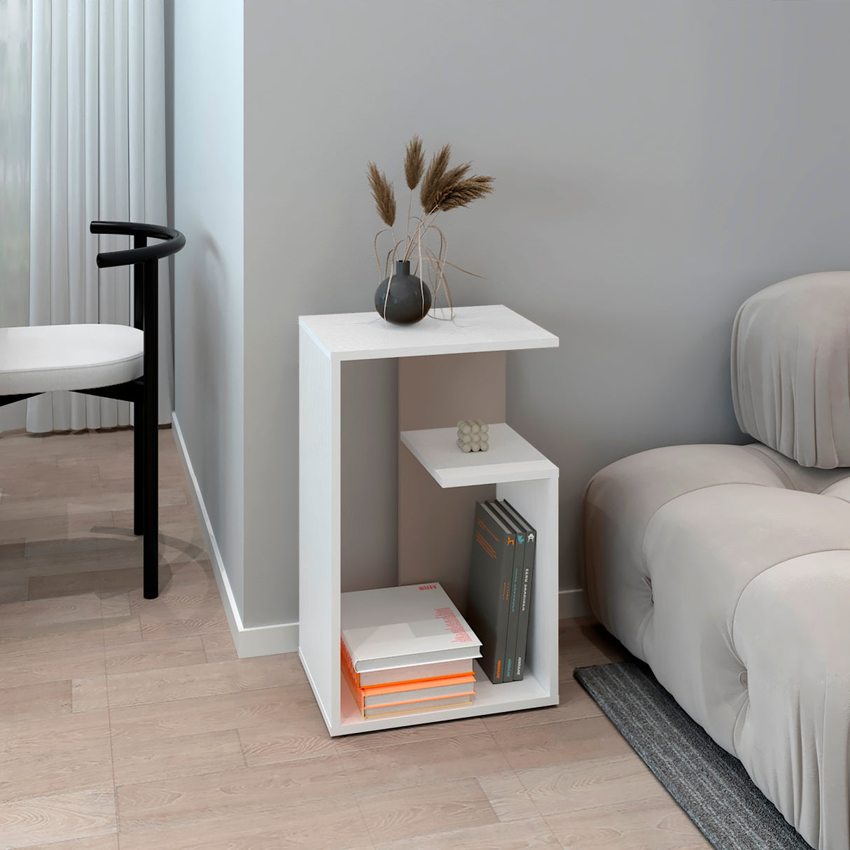 Mesa de Centro Everett Blanco y Taupe 39.8x63.4cm Rectangular - Mesas de Centro | Bylmo