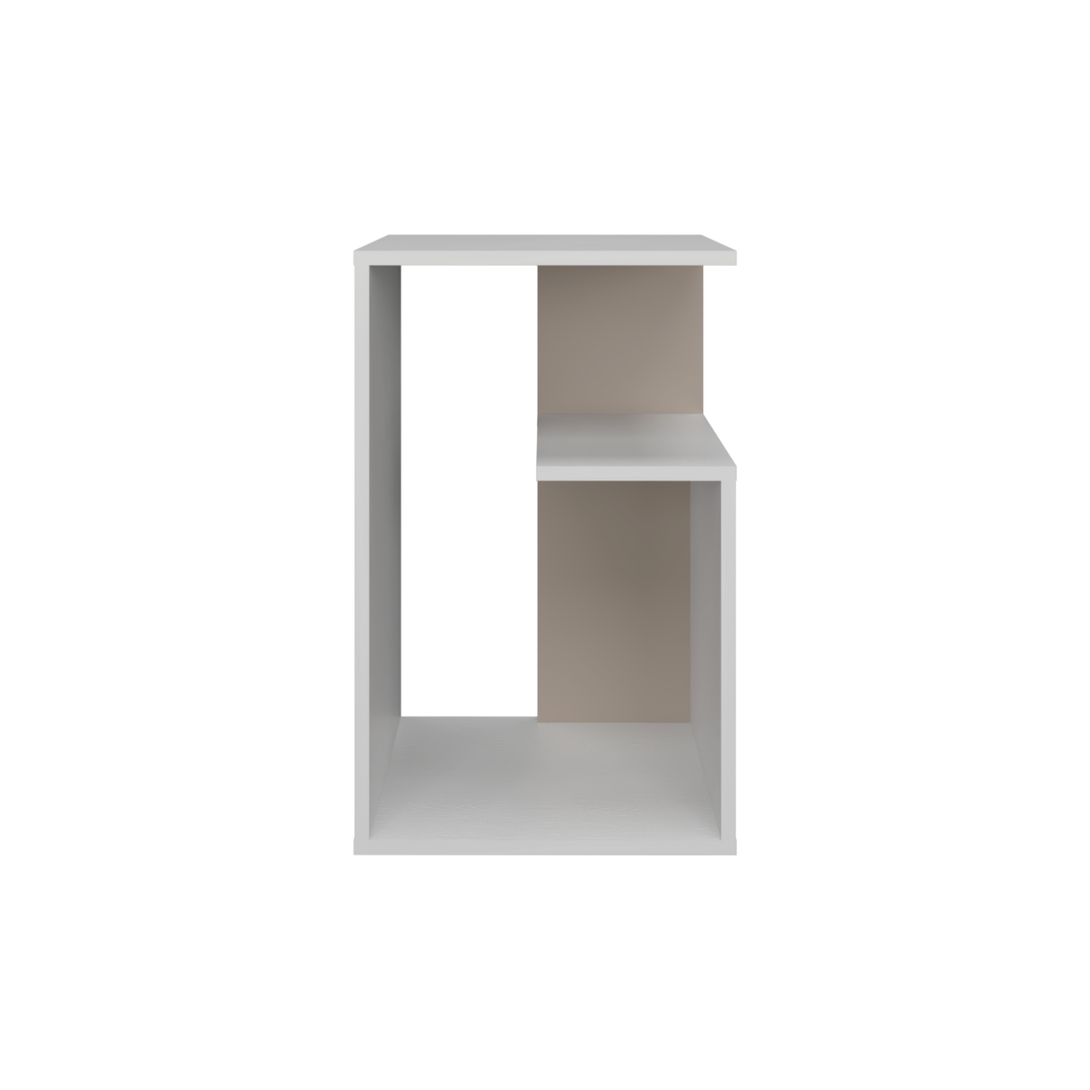 Mesa de Centro Everett Blanco y Taupe 39.8x63.4cm Rectangular - Mesas de Centro | Bylmo