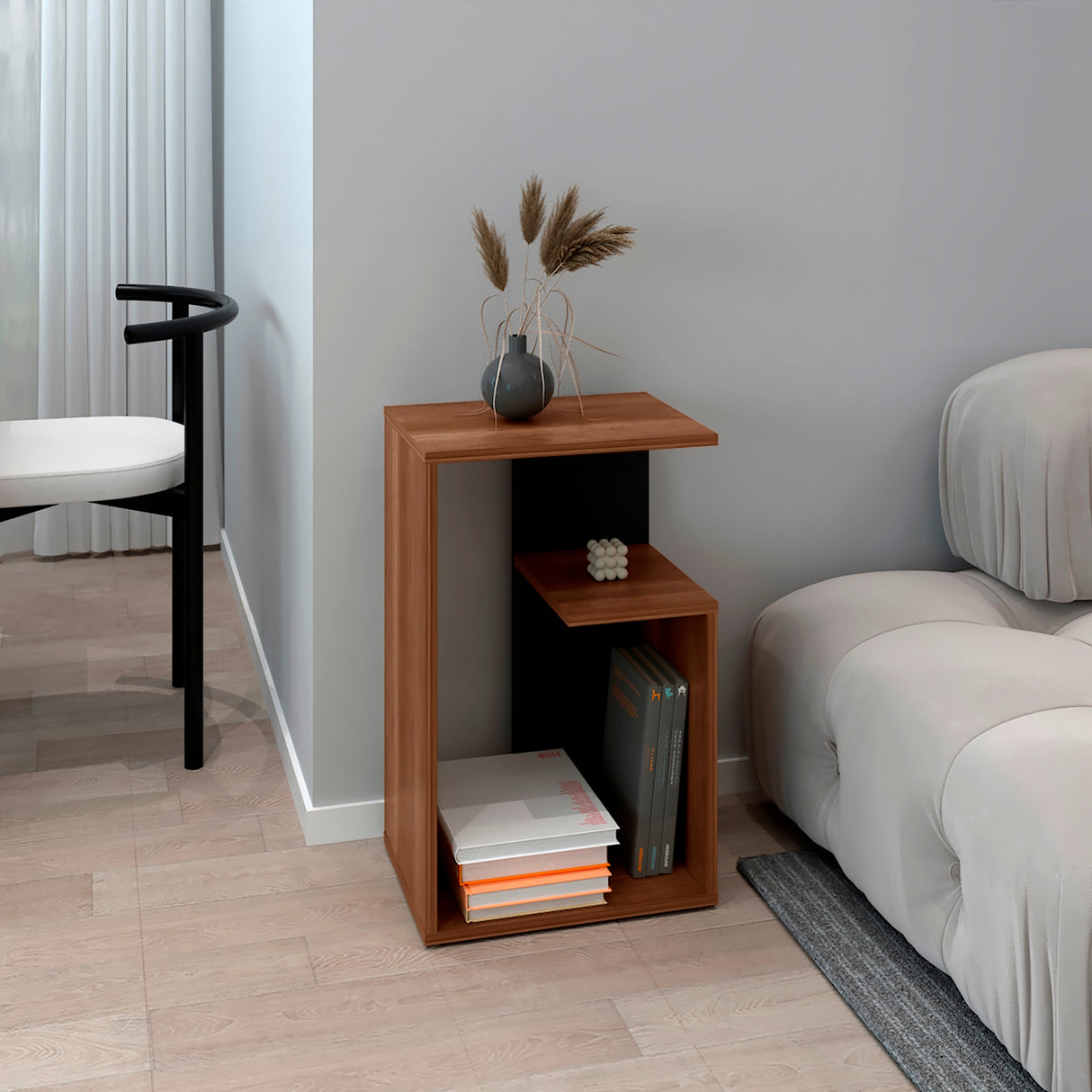 Mesa de Centro Everett Caramelo y Wengue 39.8x63.4cm Rectangular - Mesas de Centro | Bylmo