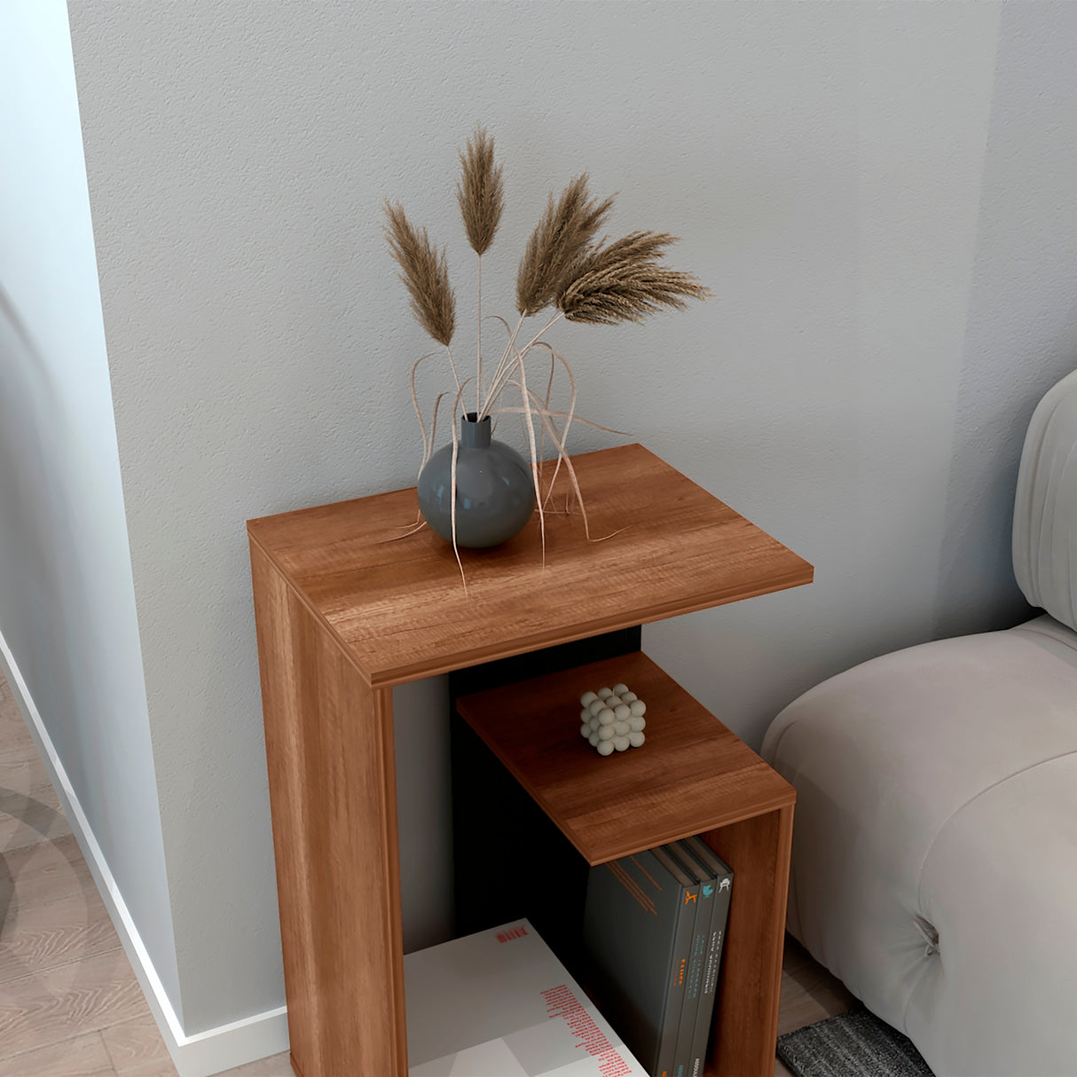 Mesa de Centro Everett Caramelo y Wengue 39.8x63.4cm Rectangular - Mesas de Centro | Bylmo