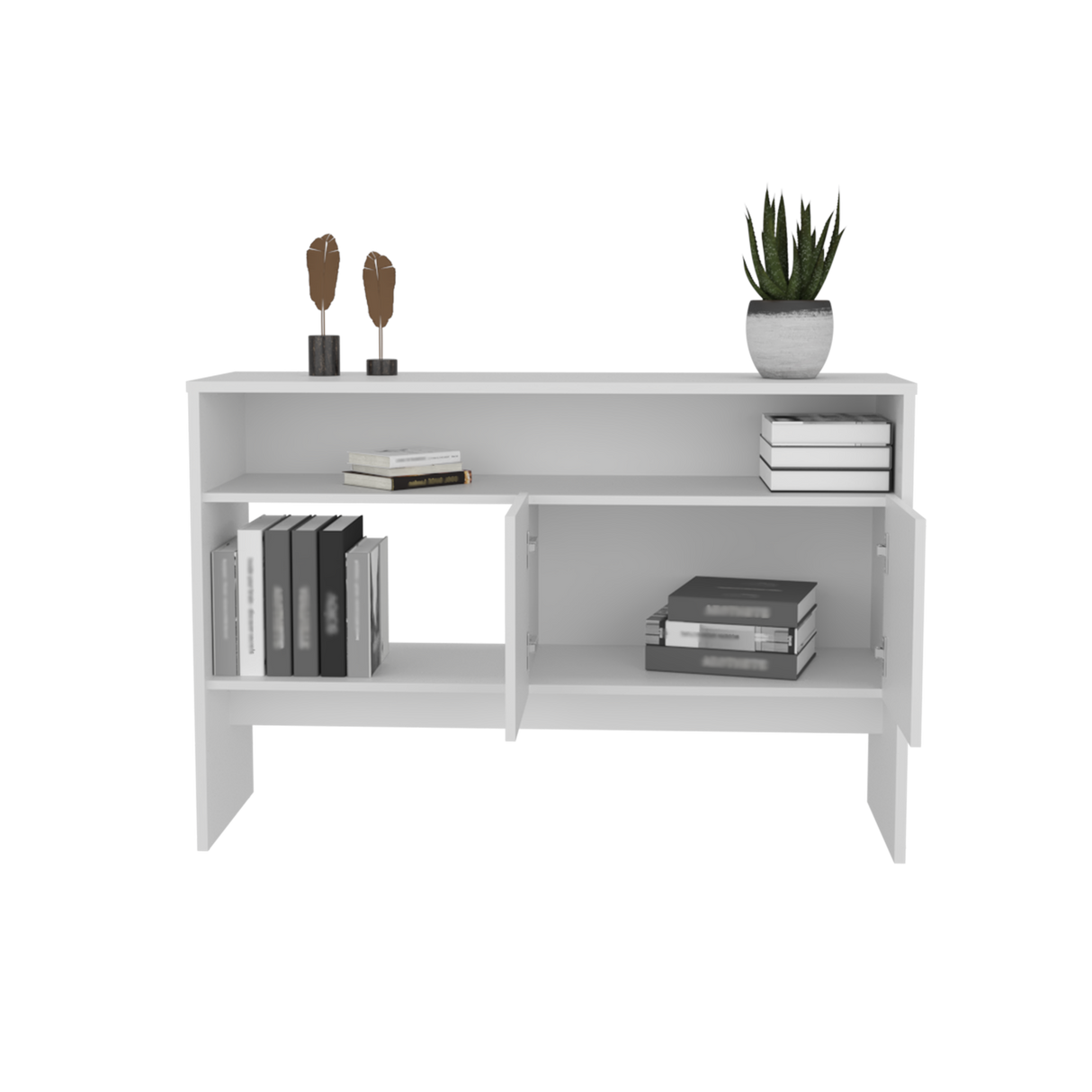 Arrimo Bellagio Blanco 120x80.7cm Con Cuatro Compartimientos - Bifes y Arrimos | Bylmo