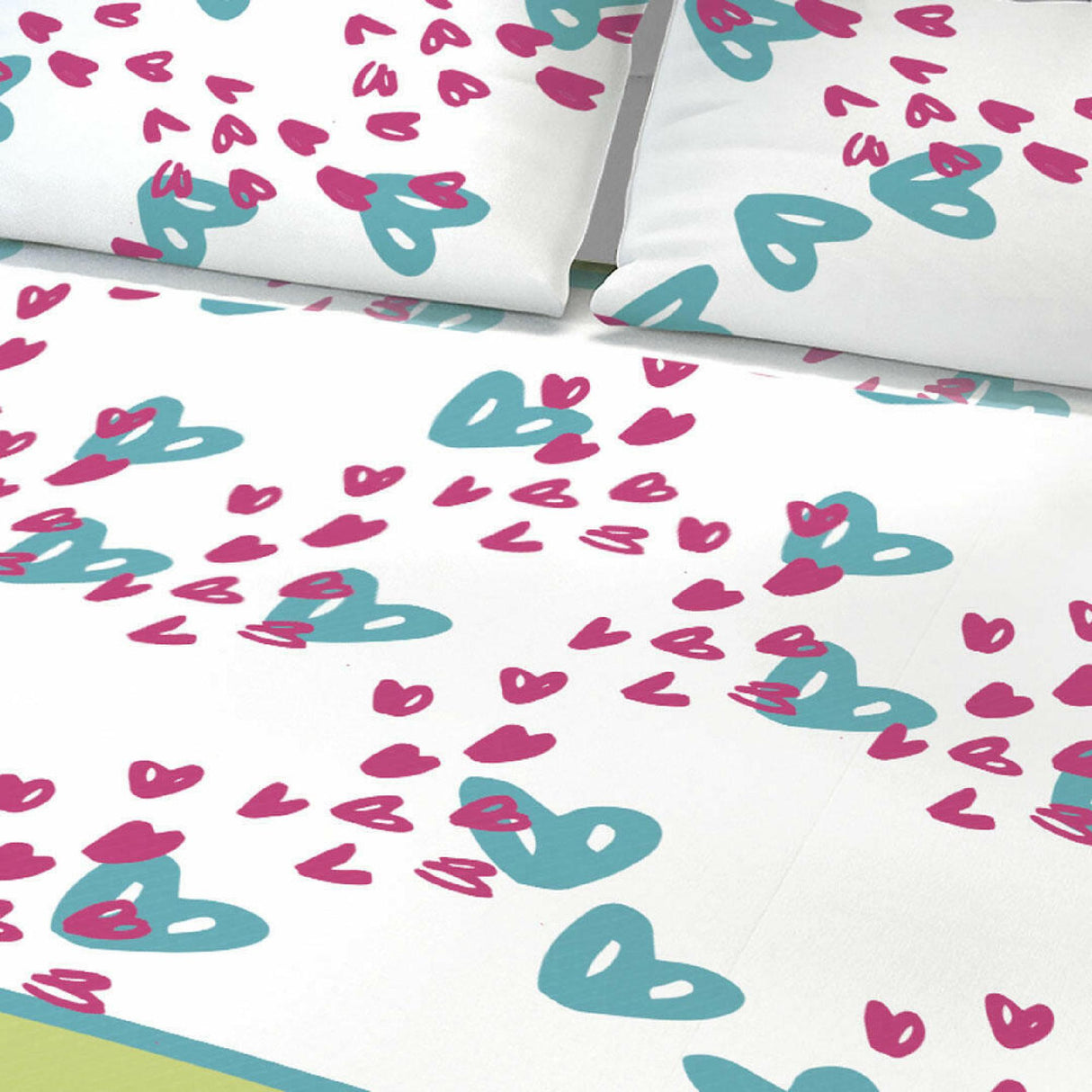 Juego de Sabanas Basic Blanco y Verde Moderno para King. - SABANAS | Bylmo