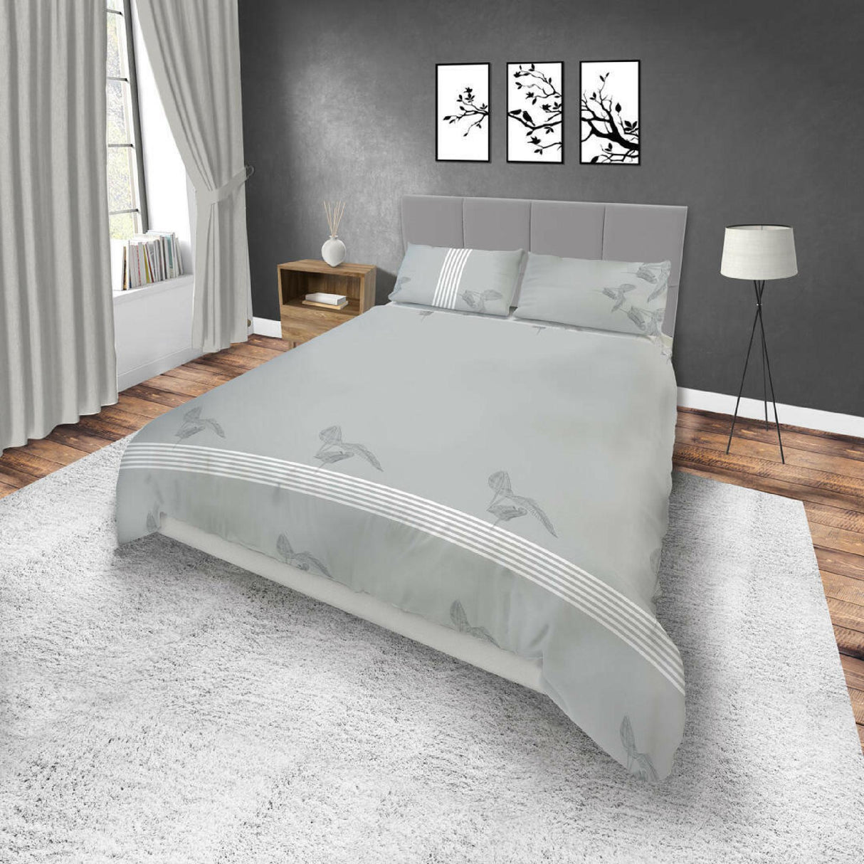 Juego de Sabanas Basic Gris Suave y Moderno King 200x200cm - SABANAS | Bylmo