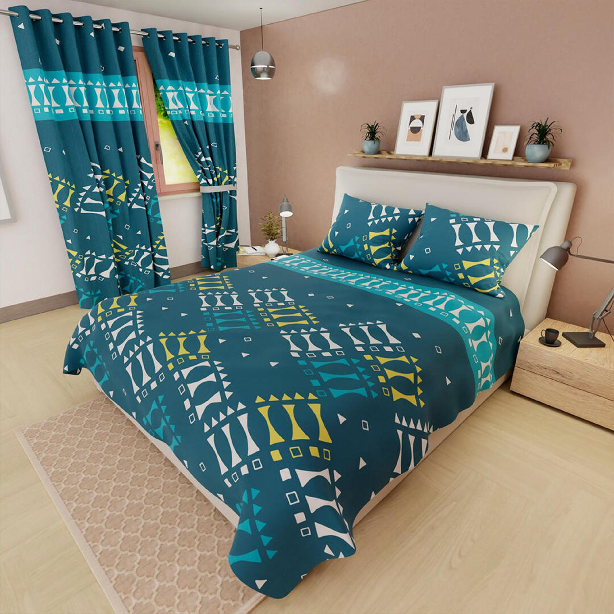 Juego de Sabanas Basic Azul Moderno 200x200cm 4 piezas Suaves y Duraderas - Sabanas | Bylmo