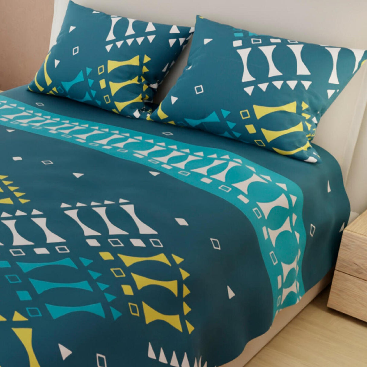 Juego de Sabanas Basic Azul Moderno 200x200cm 4 piezas Suaves y Duraderas - Sabanas | Bylmo