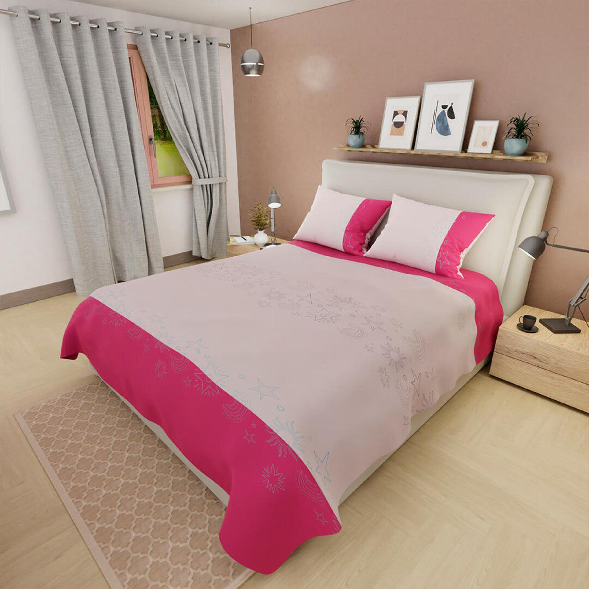 Juego de Sabanas Basic Mod. 1 Semidoble 120 x 190 cm Rosado Suave - Sabanas | Bylmo