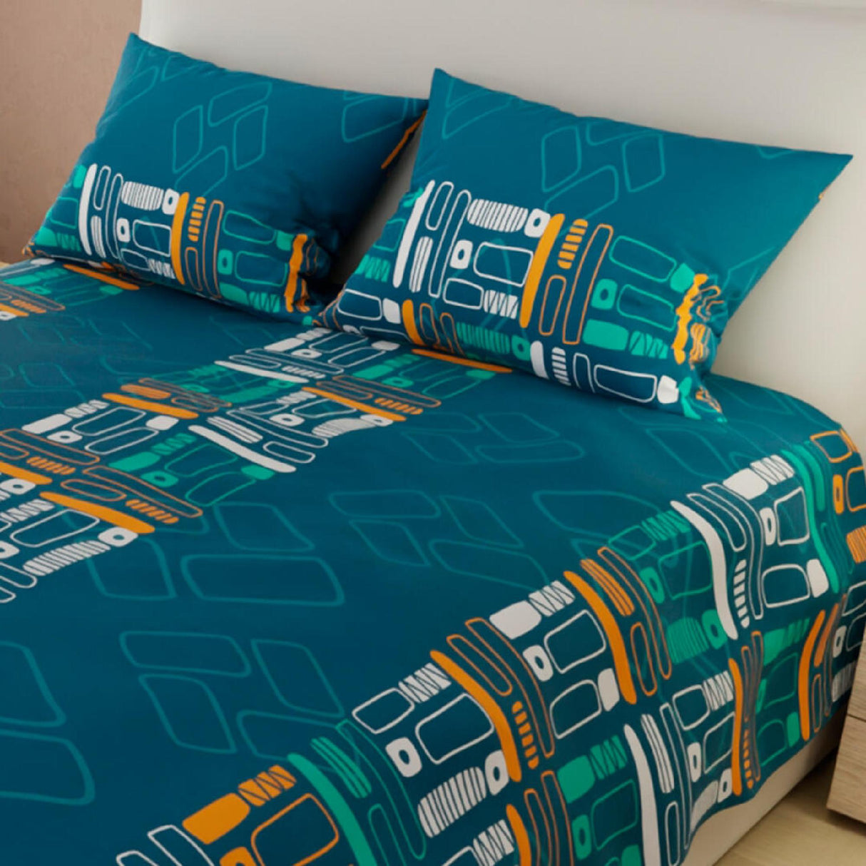 Juego de Sabanas Basic Azul Oscuro Suaves y Duraderas Queen - Sabanas | Bylmo