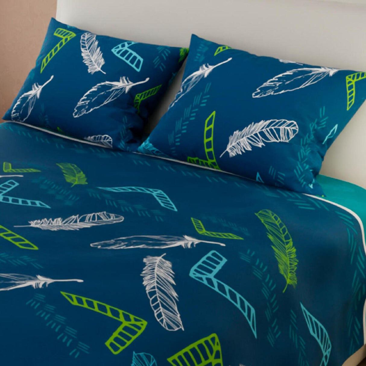 Juego de Sabanas Basic Azul Oscuro 4 piezas 120x190cm Moderno - Sabanas | Bylmo