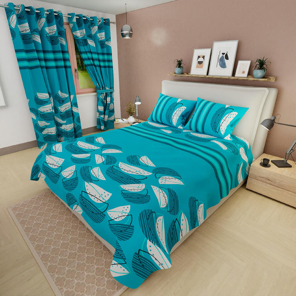 Juego de Sabanas Basic Azul Suavidad y Durabilidad Doble 140x190cm - Sabanas | Bylmo