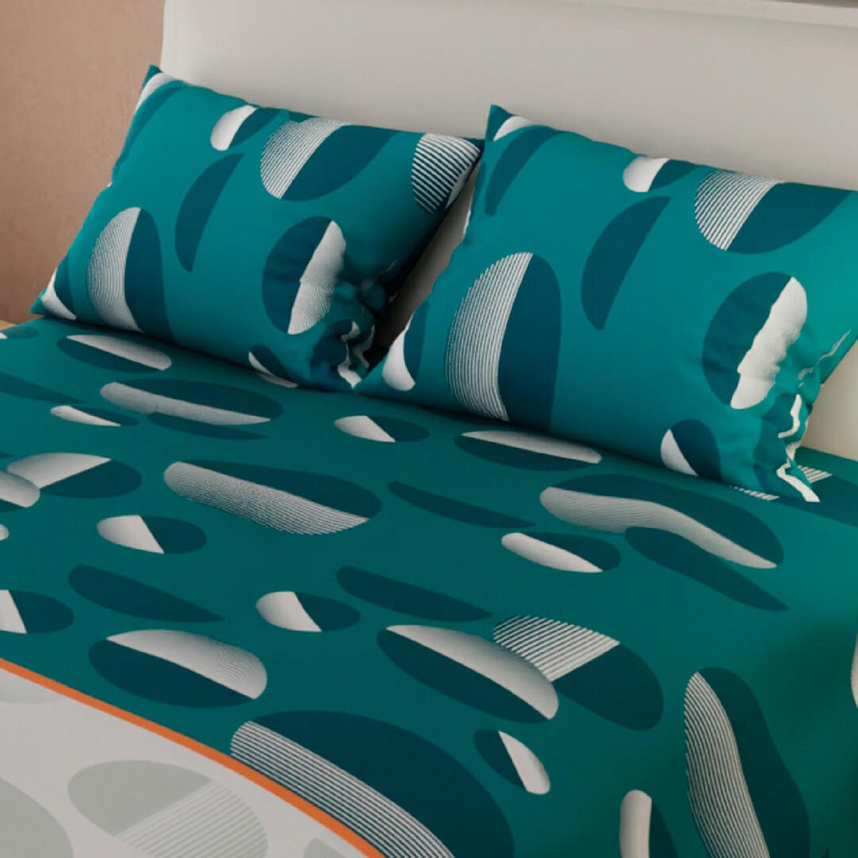 Juego de Sabanas Basic VerdeGris Moderno 180 HILOS QUEEN 4 Piezas - Sabanas | Bylmo