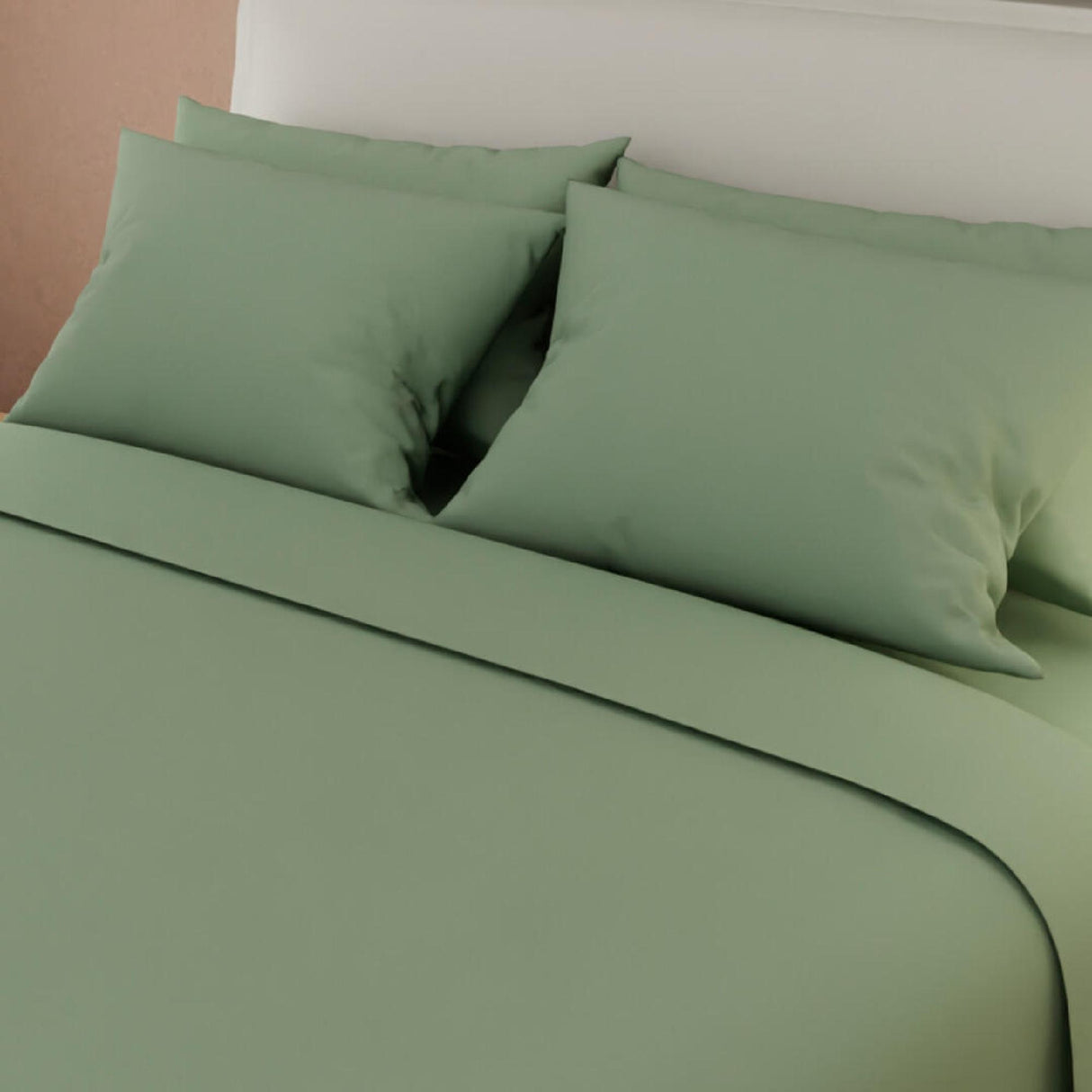 Juego de Sabanas Basic Verde Claro Queen 160X190 cm 4 Piezas - Sabanas | Bylmo