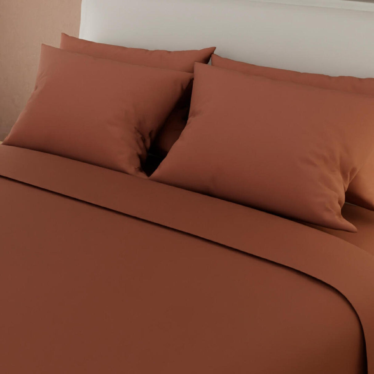 Juego de Sabanas Basic Terracota Suaves 4 Piezas - Sabanas | Bylmo