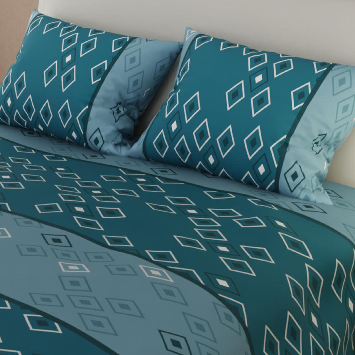 Juego de Sabanas Basic Azul Grisaceo Moderno 4 Piezas 120x190cm - Sabanas | Bylmo