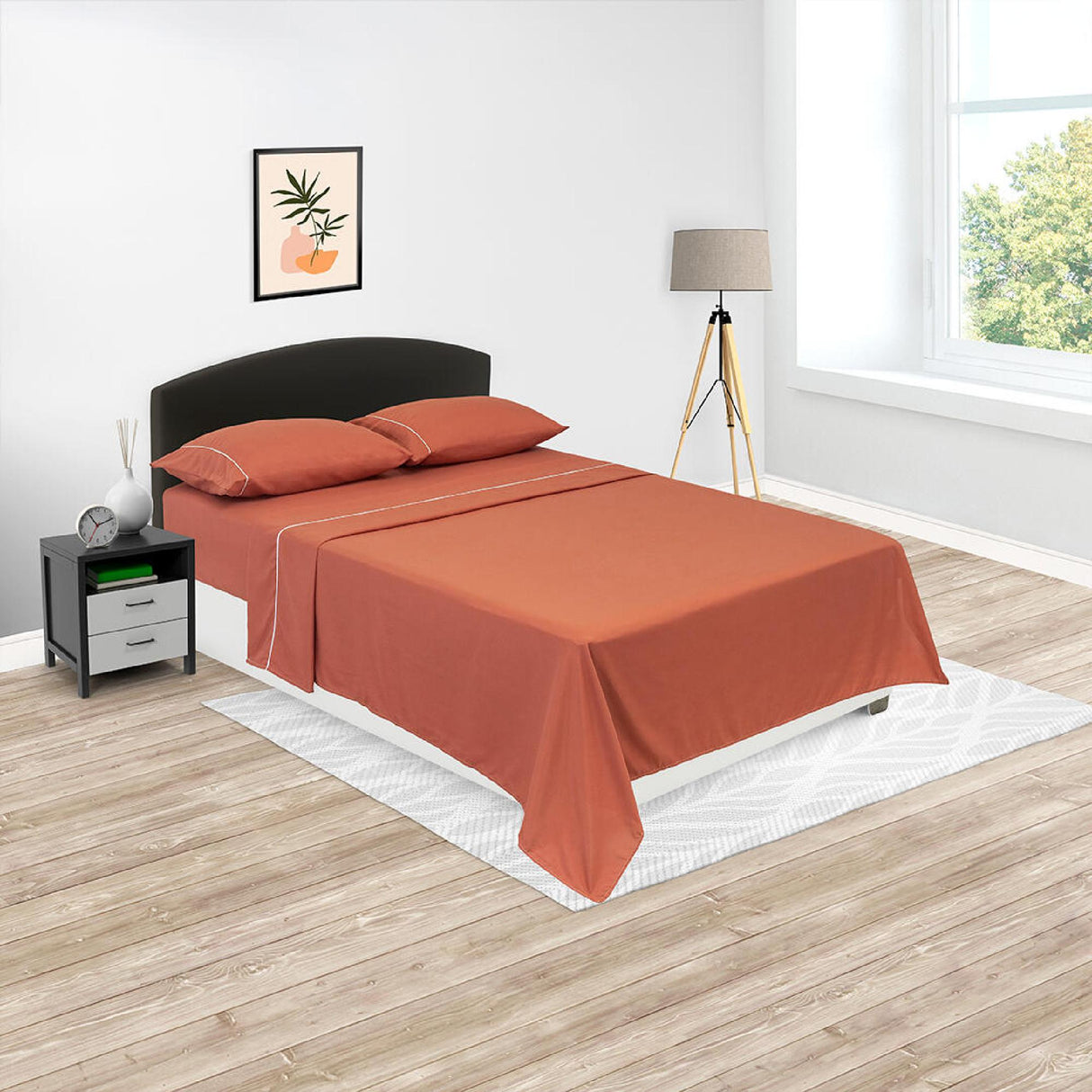 Juego de Sabanas Basic Terracota Doble 140x190cm 10 Tonos - Sabanas | Bylmo