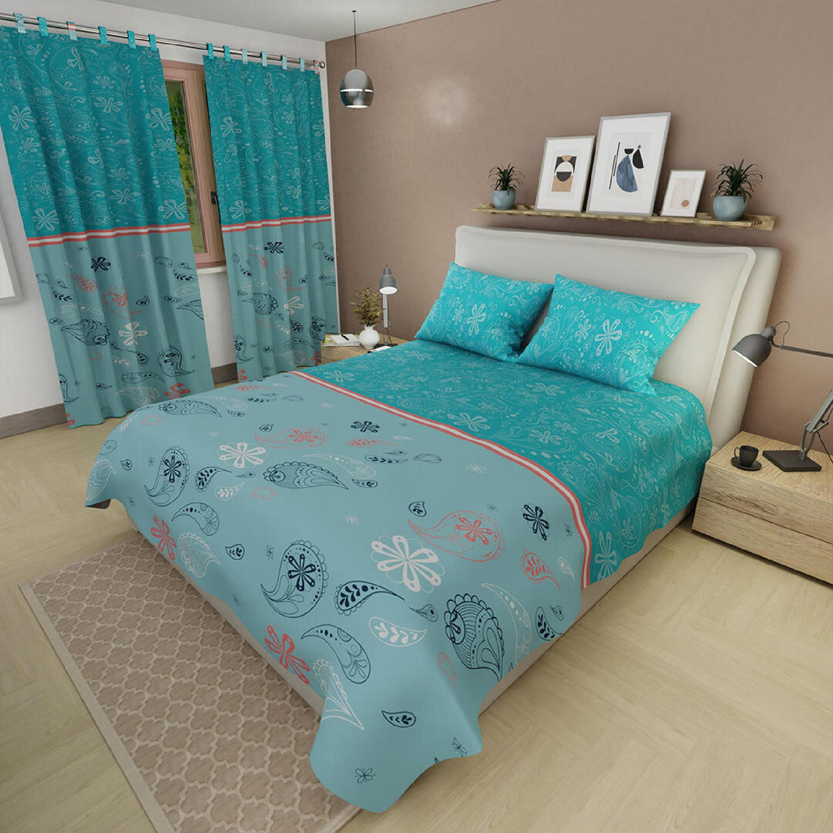 Juego de Sabanas Basic Azul Claro Moderno 4 piezas Microfibra Suavizada - Sabanas | Bylmo