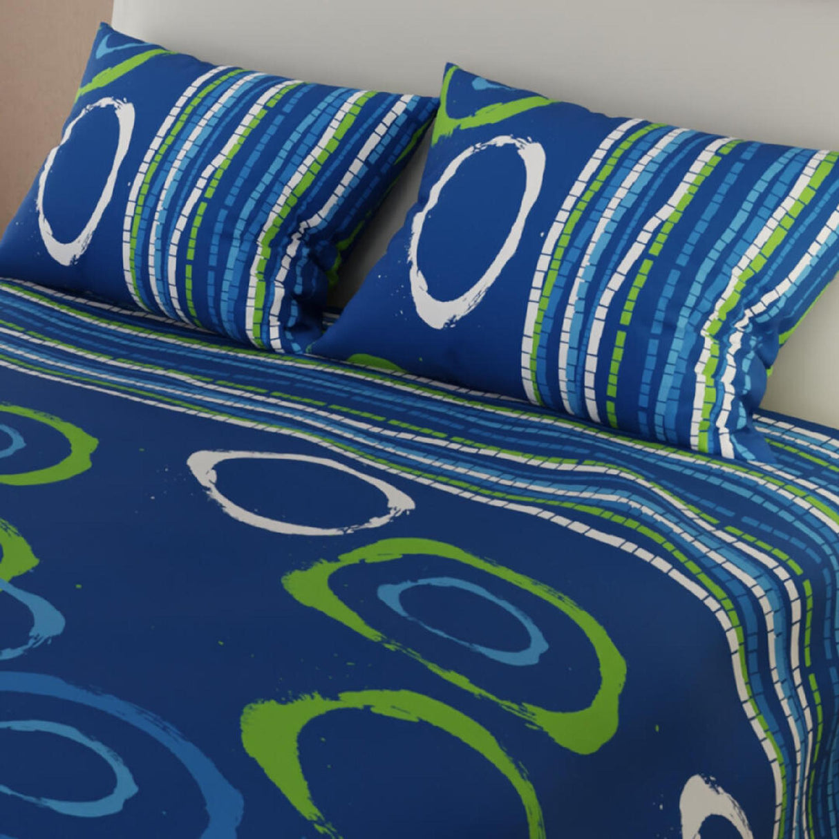 Juego de Sabanas Basic Azul Moderno 160x190cm 4 Piezas - Sabanas | Bylmo