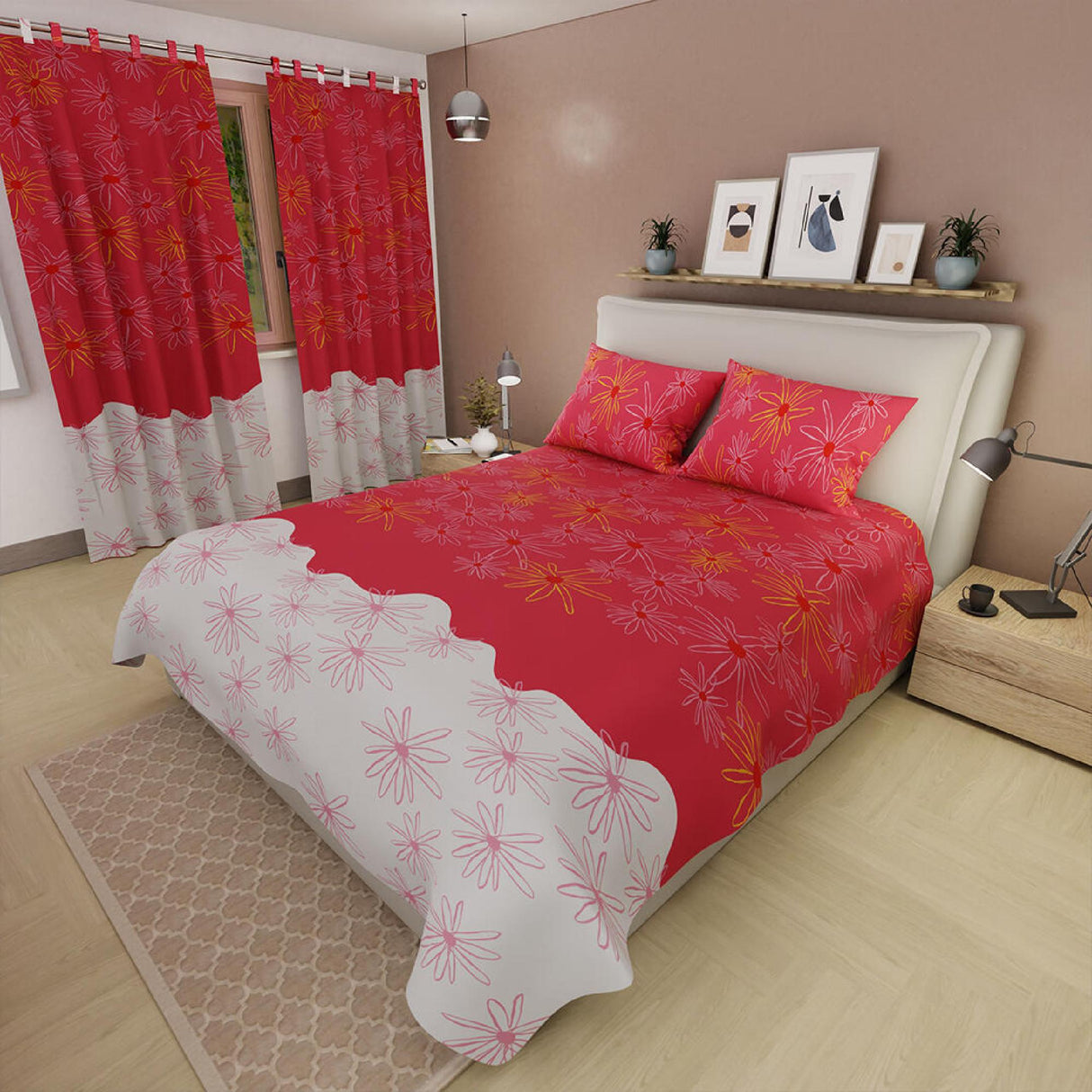Juego de Sabanas Basic Coral Queen 160x190cm 4 piezas Moderno - Sabanas | Bylmo