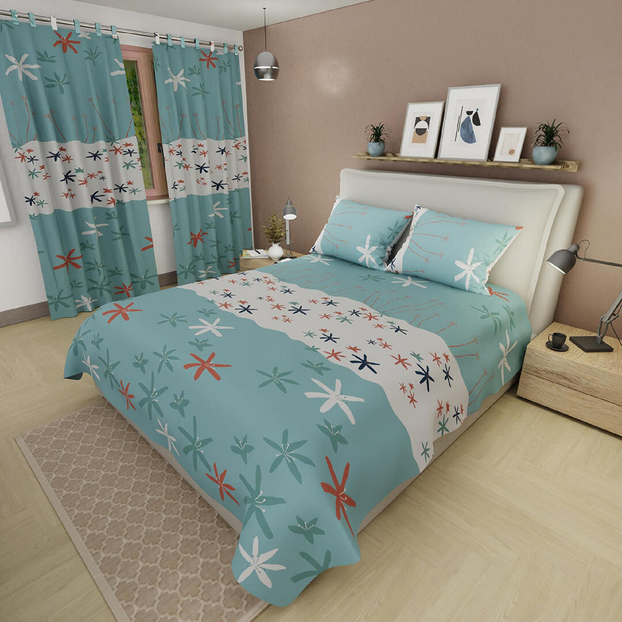 Juego de Sabanas Basic Azul y Blanco Moderno y Suave. - Sabanas | Bylmo