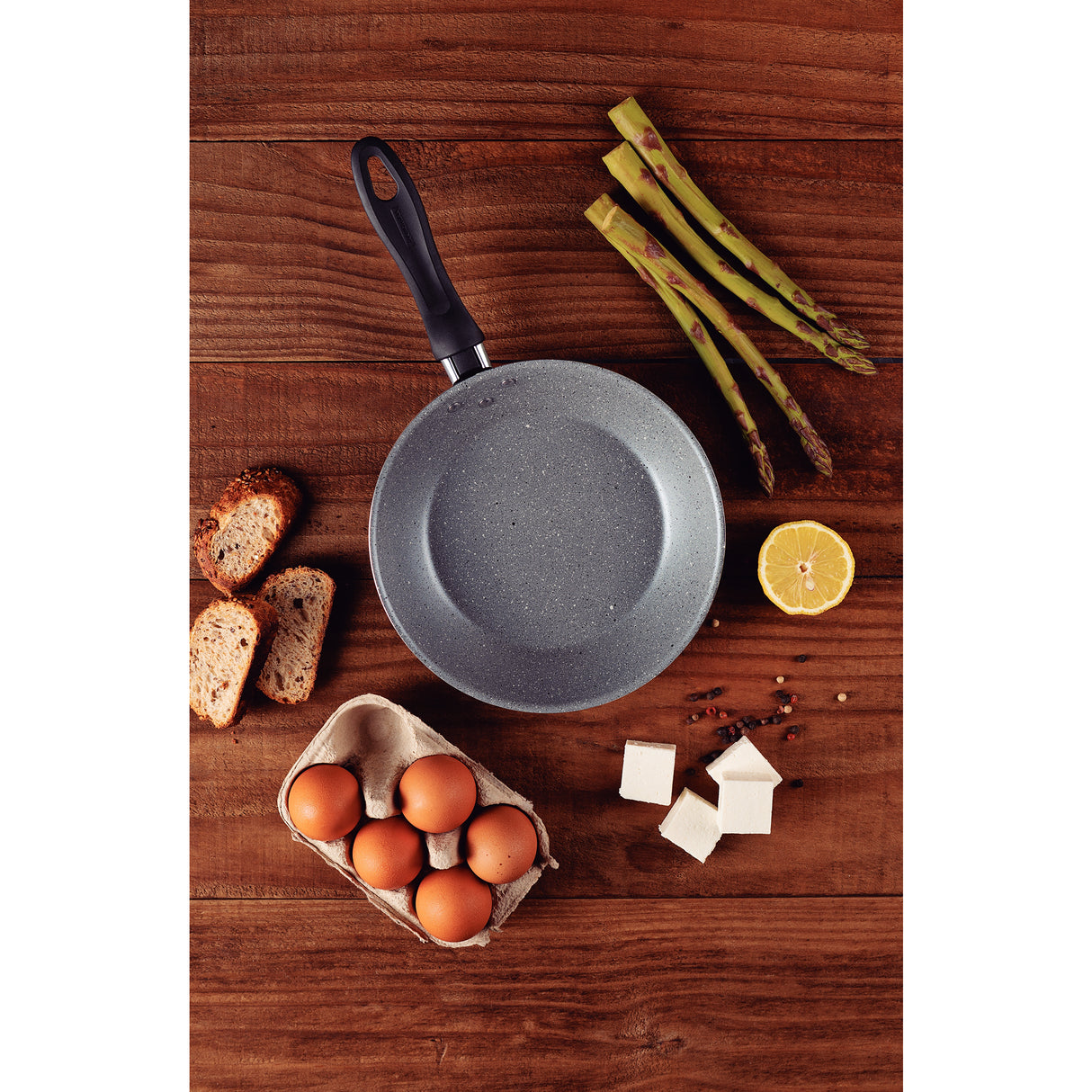 Batería de Cocina Linz Gris con Antiadherente Starflon Max Para Uso Casero - Ollas y Sartenes | Bylmo